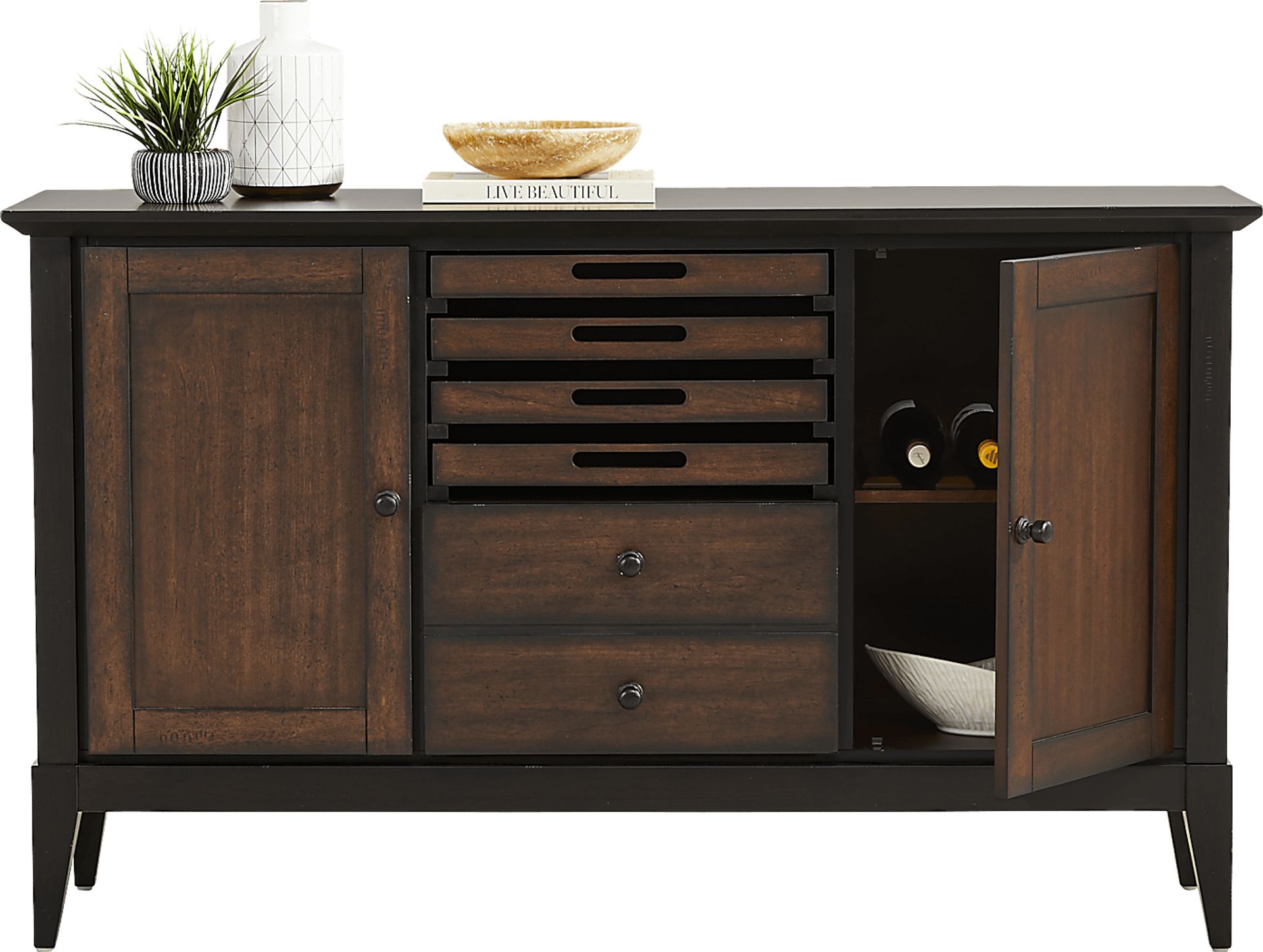 Northbrook Brown Cherry Finish Server - Image 2