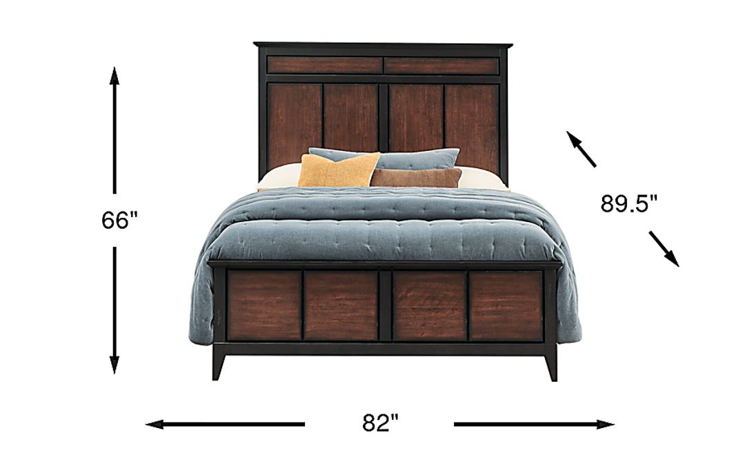 Northbrook Brown Cherry King Panel Bed