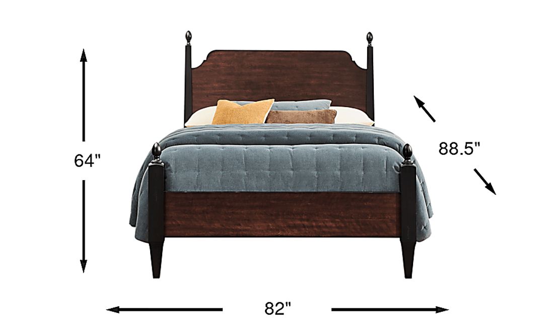 Northbrook Brown Cherry King Poster Bed
