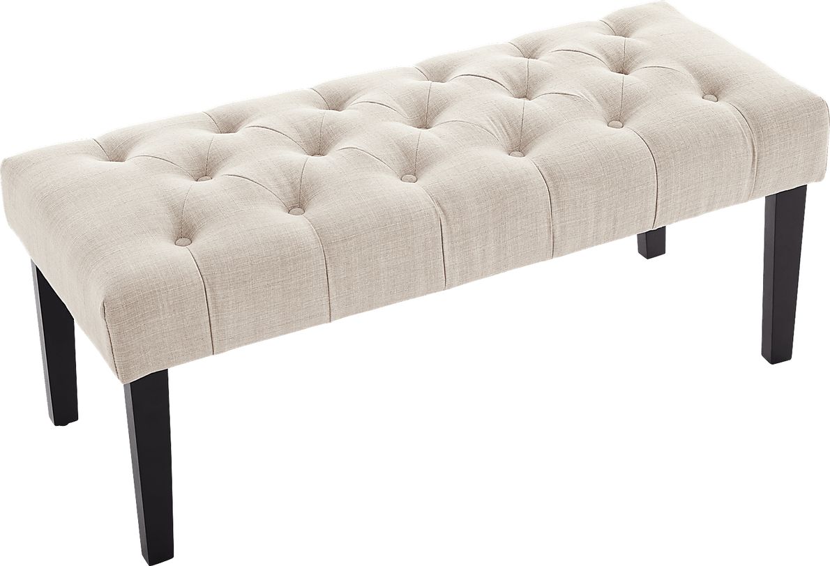 Northdale Beige Queen Upholstered Headboard and Bench