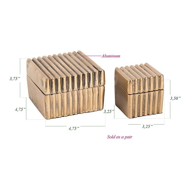 Northew Gold Decorative Box, Set of 2 - Thumbnail - Image 5