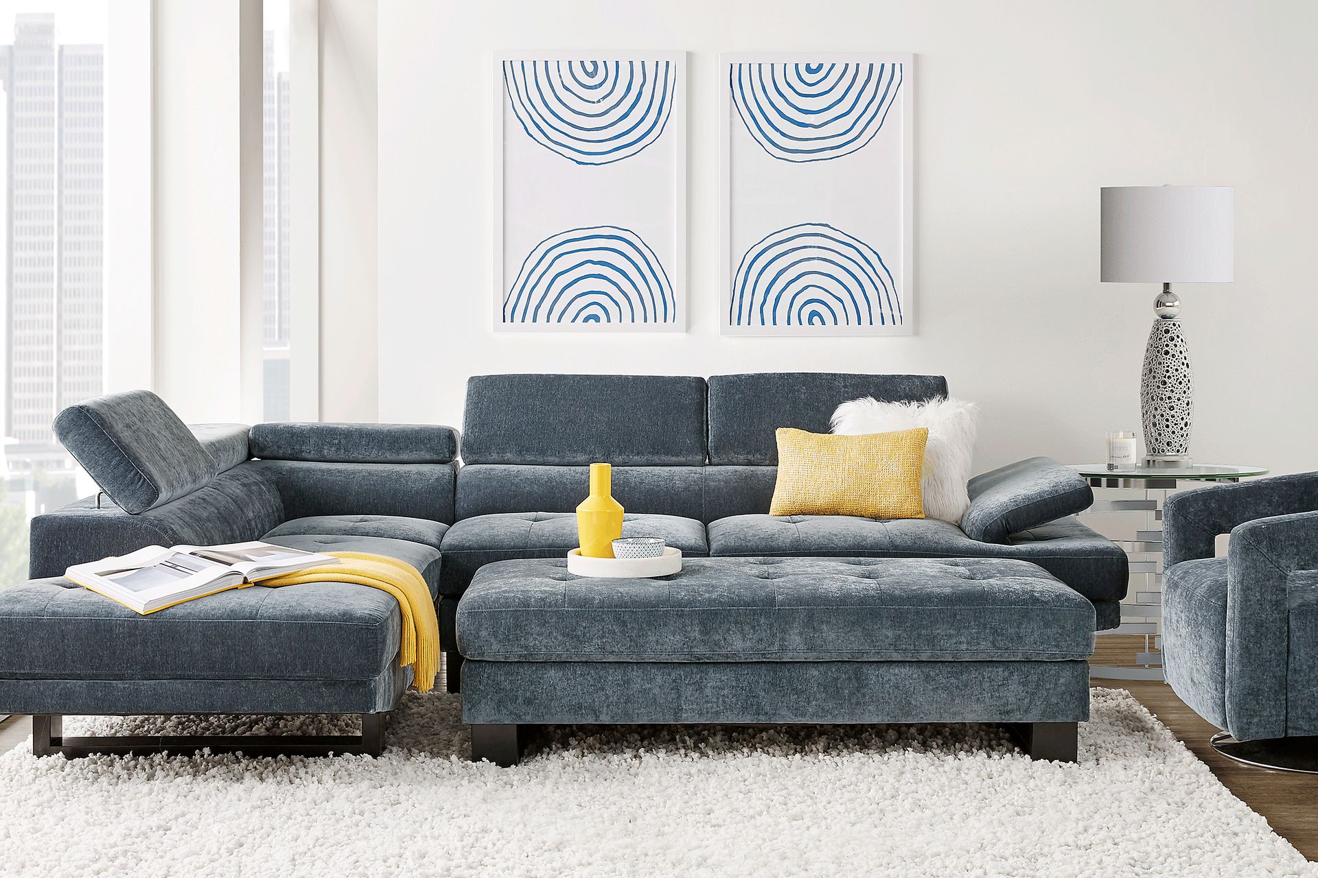 Northside Ocean 6 Pc Sectional Living Room - Image 1