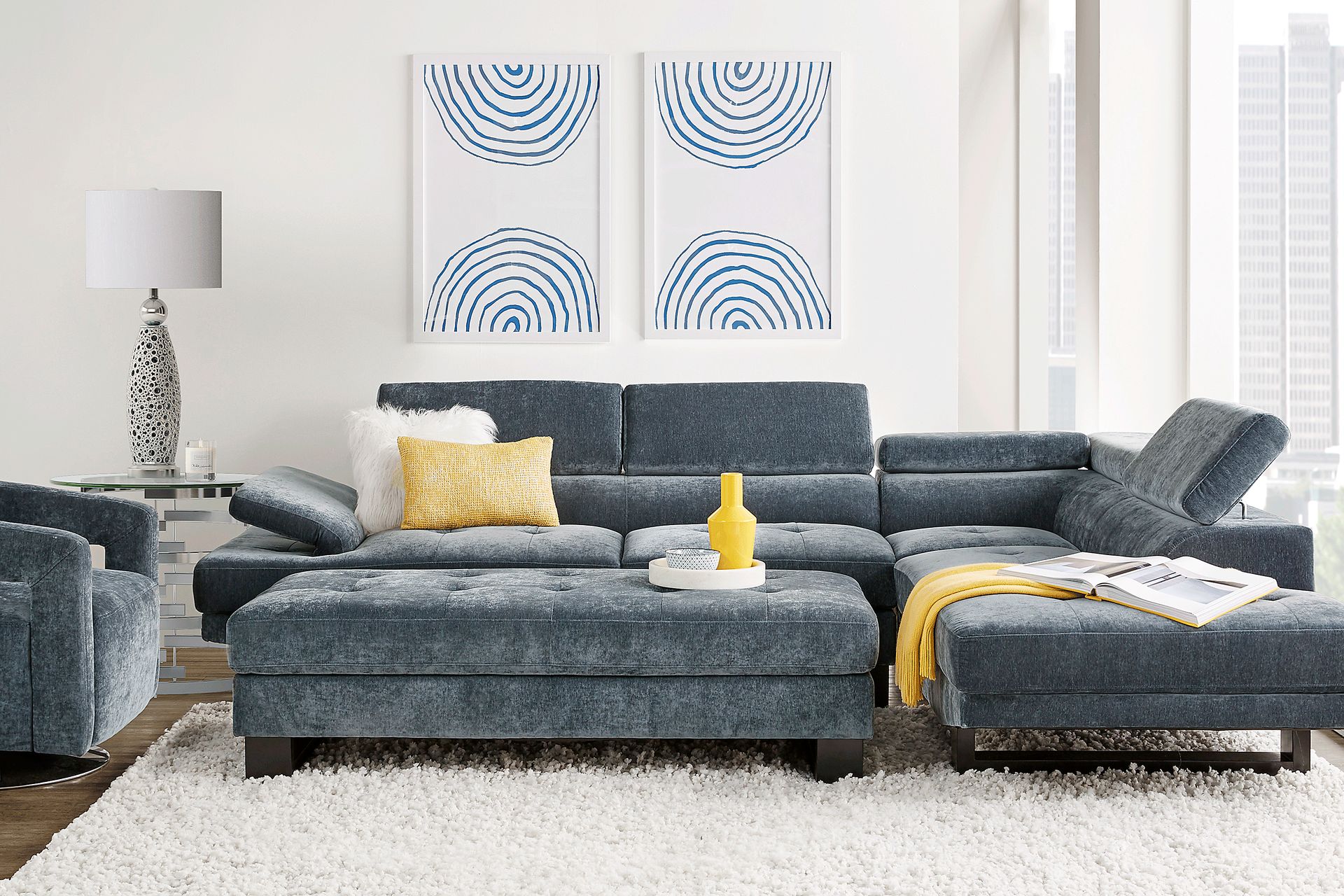 Northside Ocean 6 Pc Sectional Living Room - Image 1