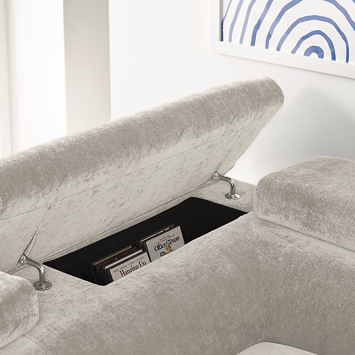 Northside 3 Pc Platinum Beige Polyester Fabric Living Room Set With 2