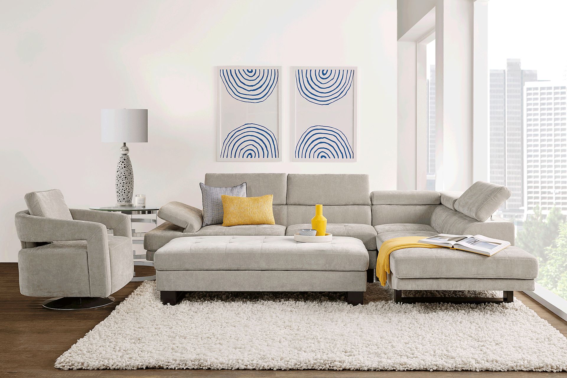 Northside Platinum 5 Pc Sectional Living Room - Image 1