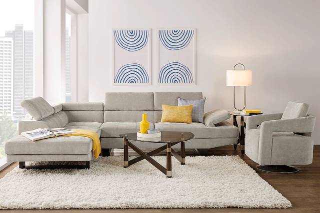 Northside Platinum 5 Pc Sectional Living Room - Thumbnail - Image 1