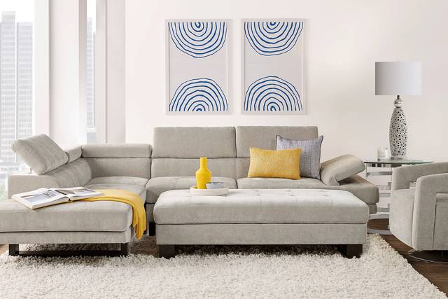 Northside Platinum 6 Pc Sectional Living Room - Thumbnail - Image 1