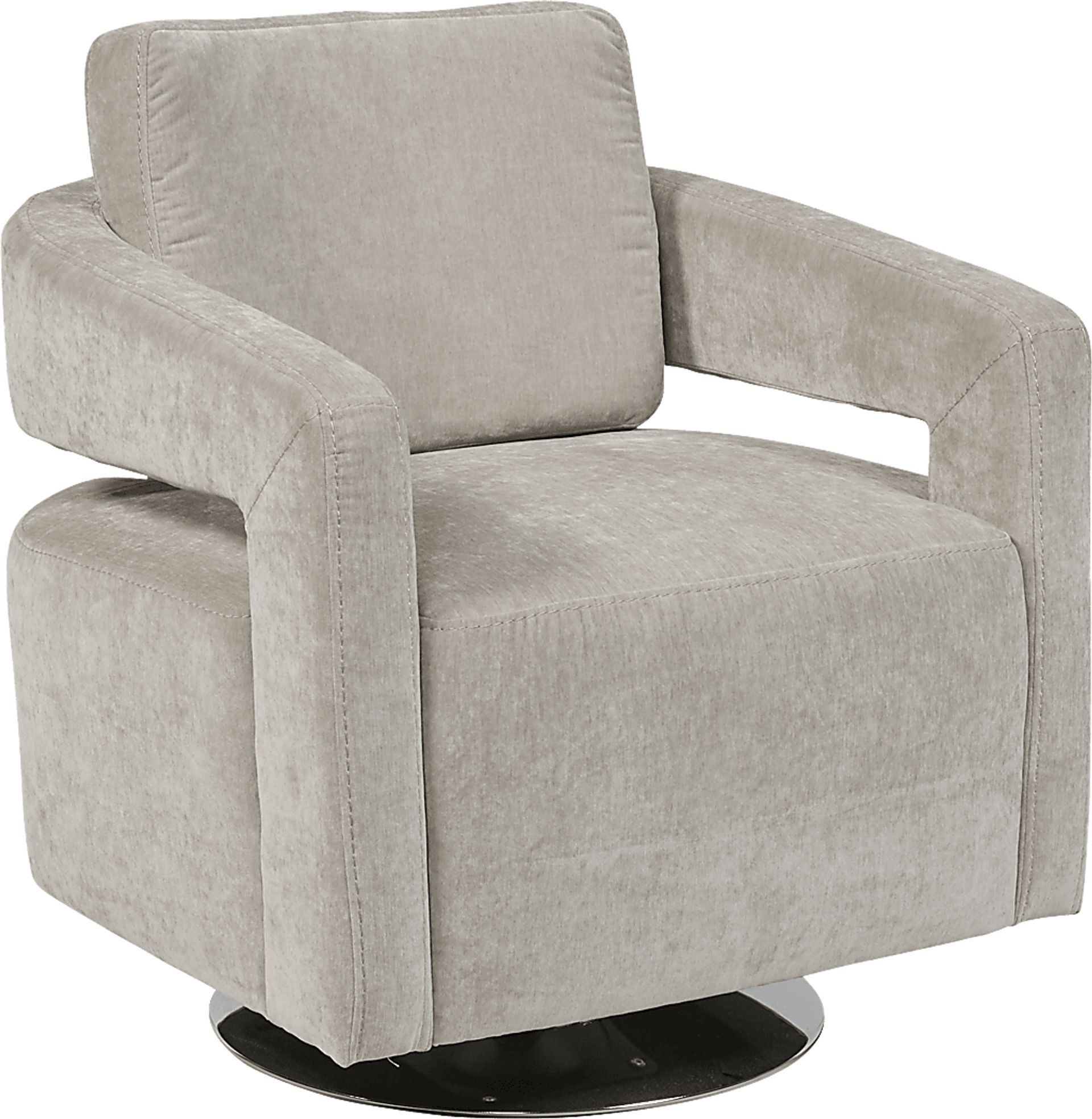 Northside Platinum Swivel Chair - Image 1