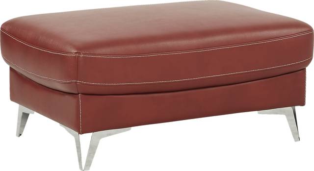Northway Red Ottoman - Thumbnail - Image 1