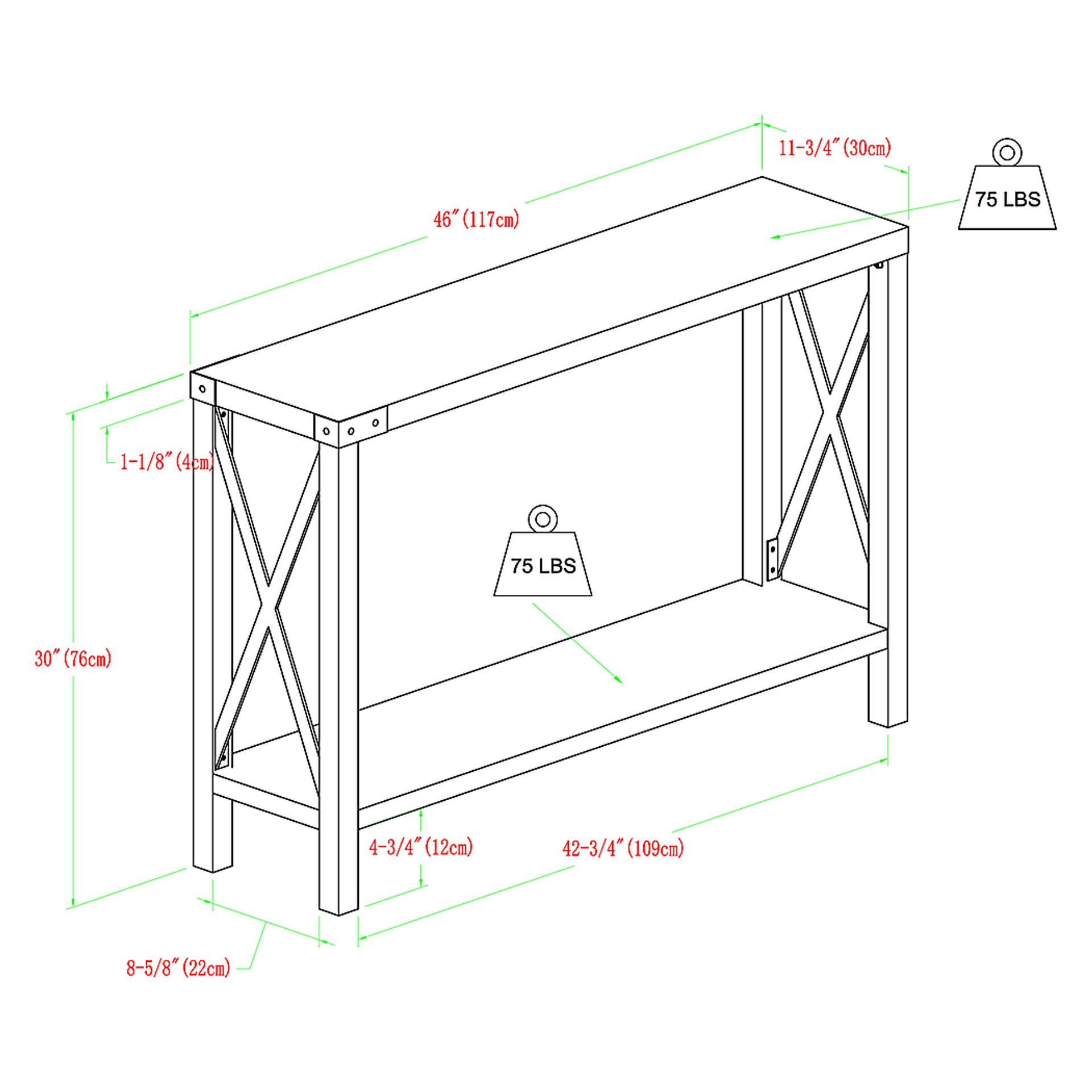 Northwinds Gray Sofa Table - Image 10