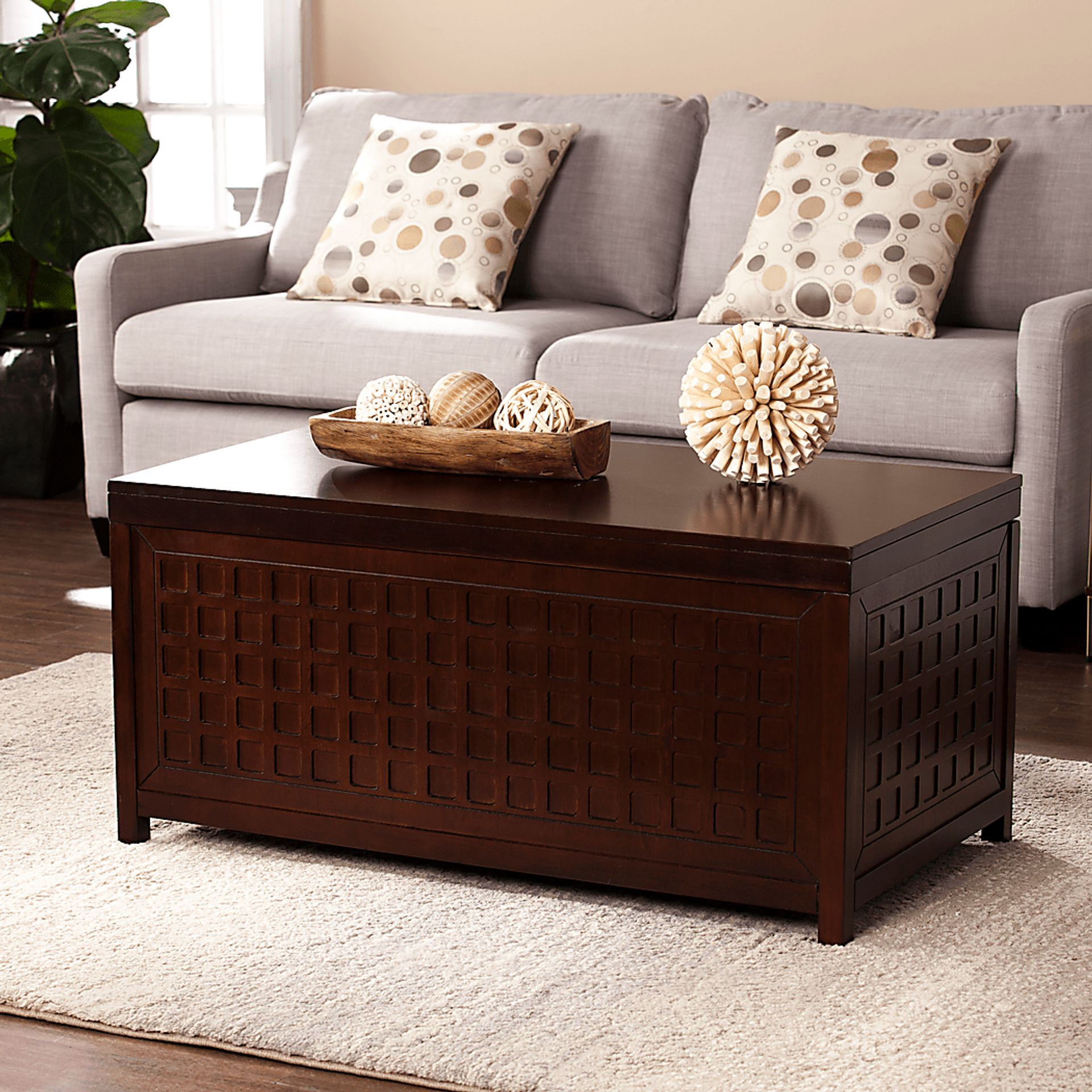 Norvell Espresso Trunk Cocktail Table - Image 2