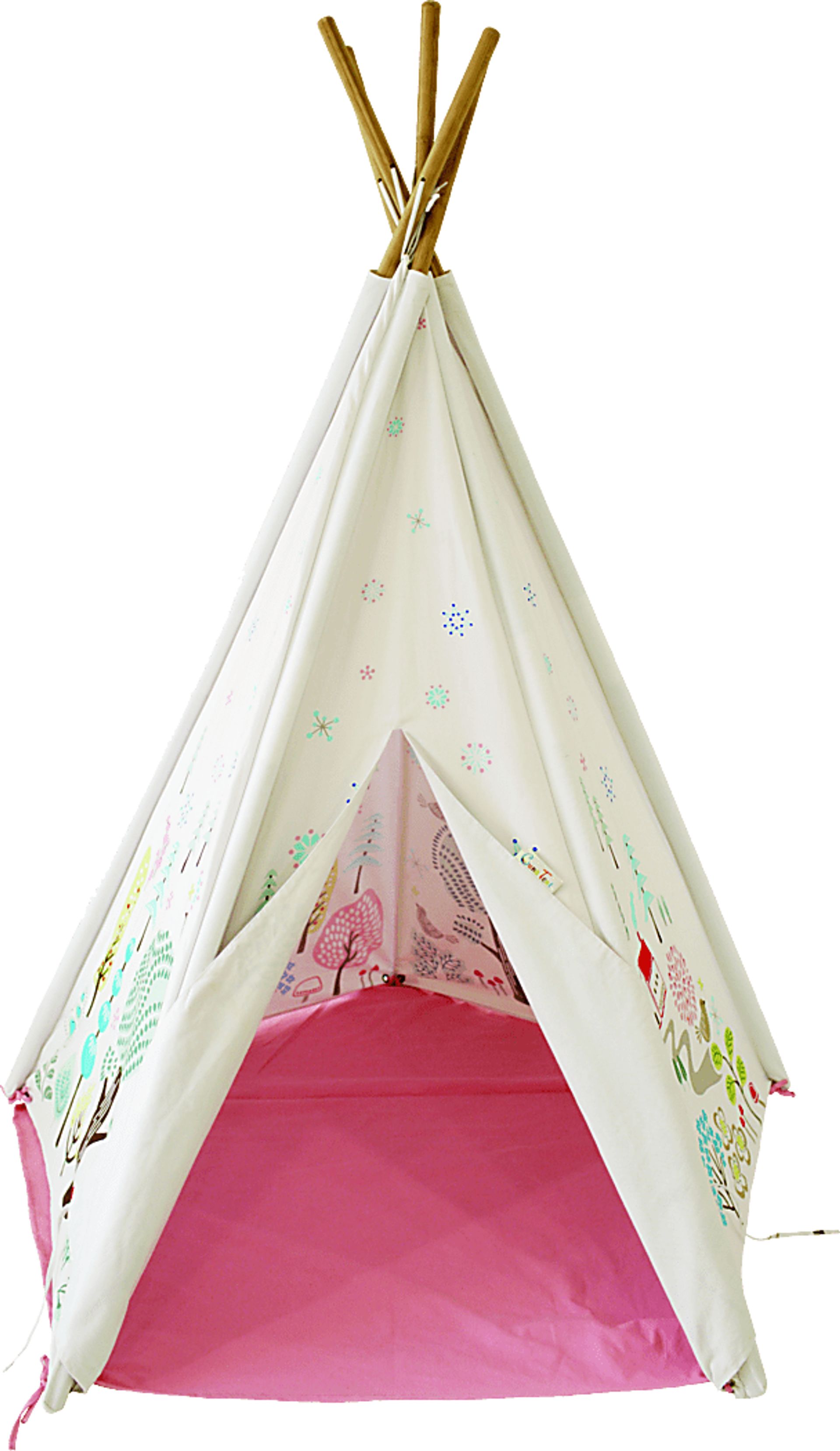 Kids Norwegian Wood Pink Play Tent - Image 1