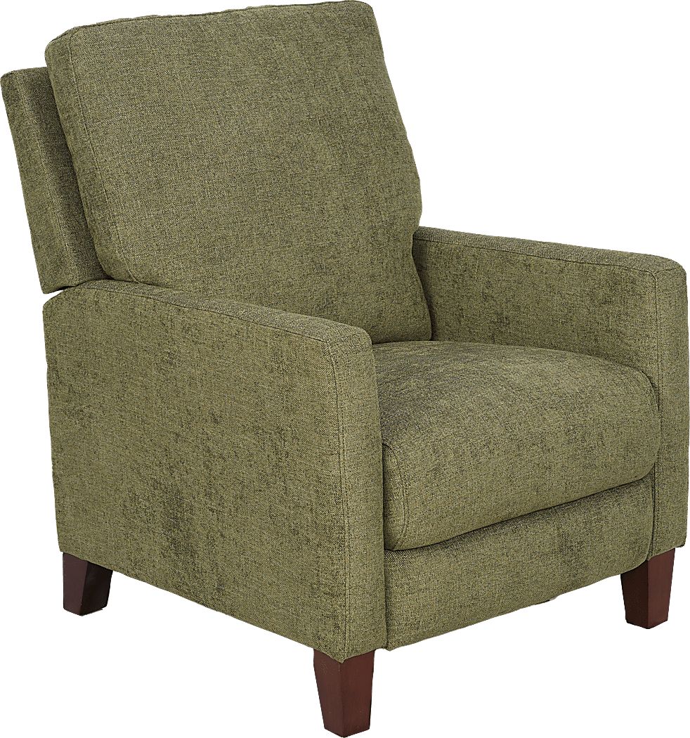 Norwich Avocado Green Polyester Push Back Recliner | Rooms to Go