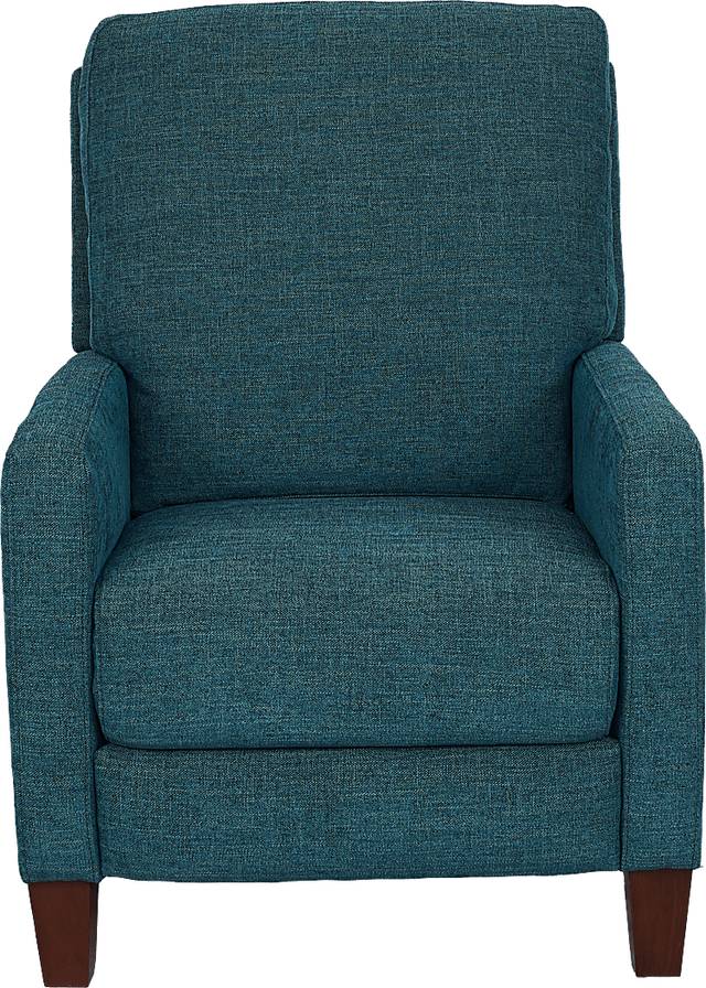 Norwich Teal Push Back Recliner - Thumbnail - Image 2