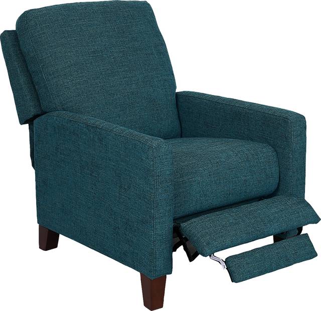 Norwich Teal Push Back Recliner - Thumbnail - Image 4
