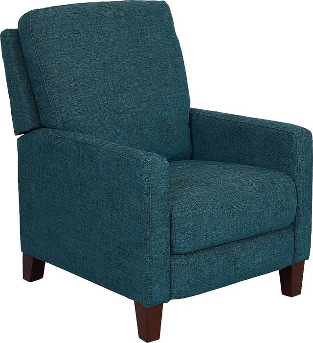 Norwich Teal Push Back Recliner - Thumbnail - Image 1