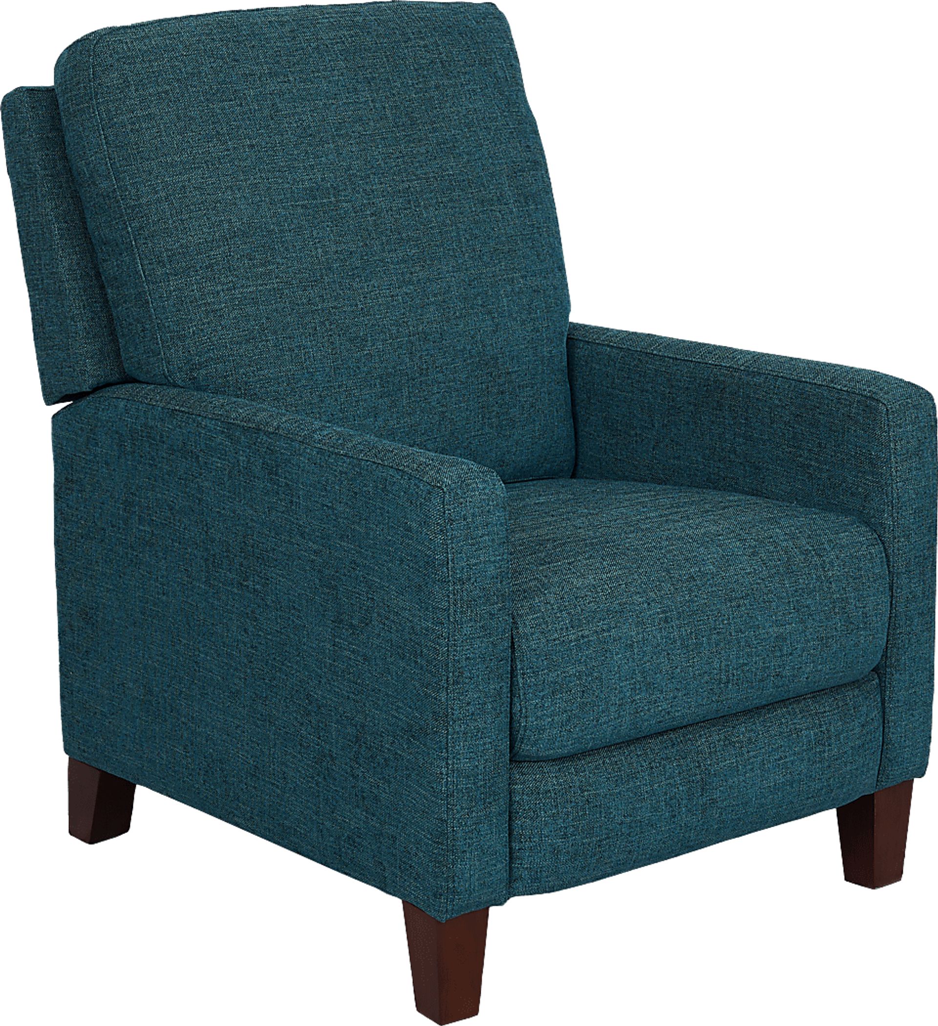 Norwich Teal Push Back Recliner - Image 1