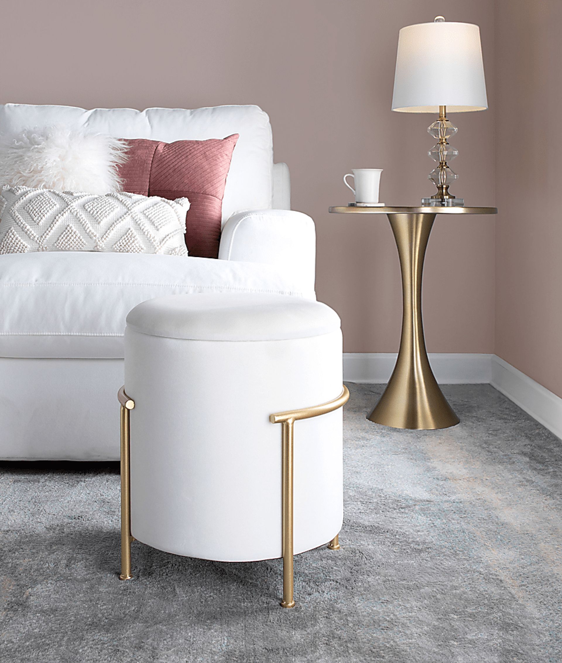 Notlee Cream Ottoman - Image 2