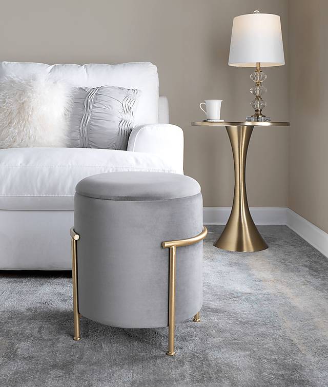 Notlee Silver Ottoman - Thumbnail - Image 2