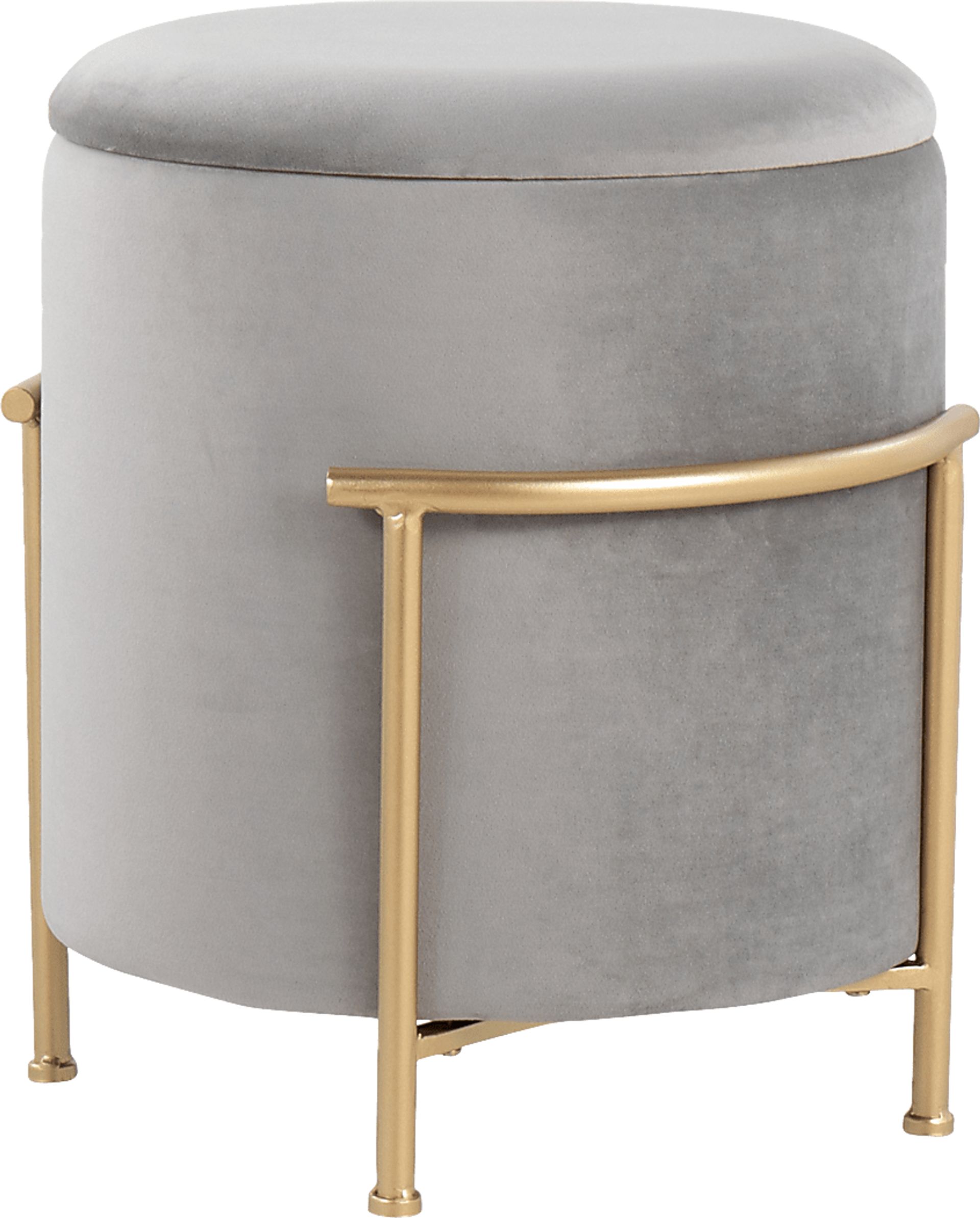 Notlee Silver Ottoman - Image 1