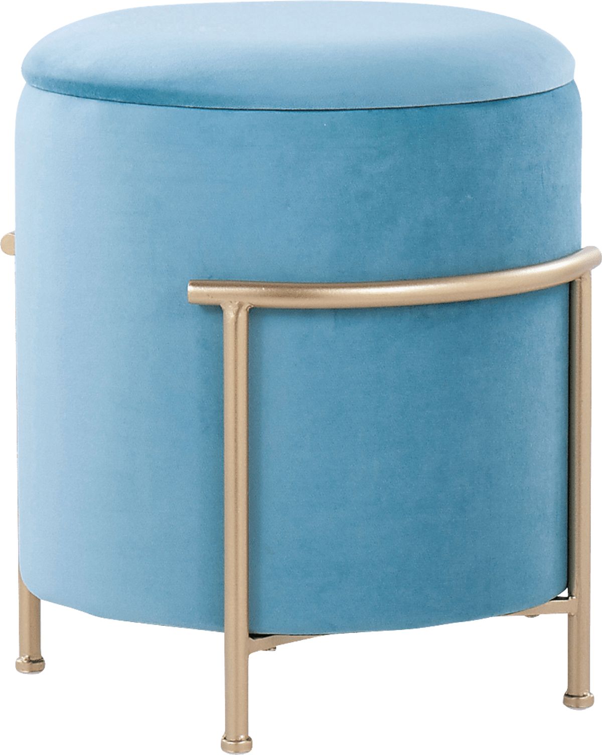 Notlee Teal Blue,Green Velvet Plush Ottoman Rooms to Go