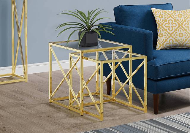 Nottaway Gold Set of 2 Nesting Tables - Thumbnail - Image 2
