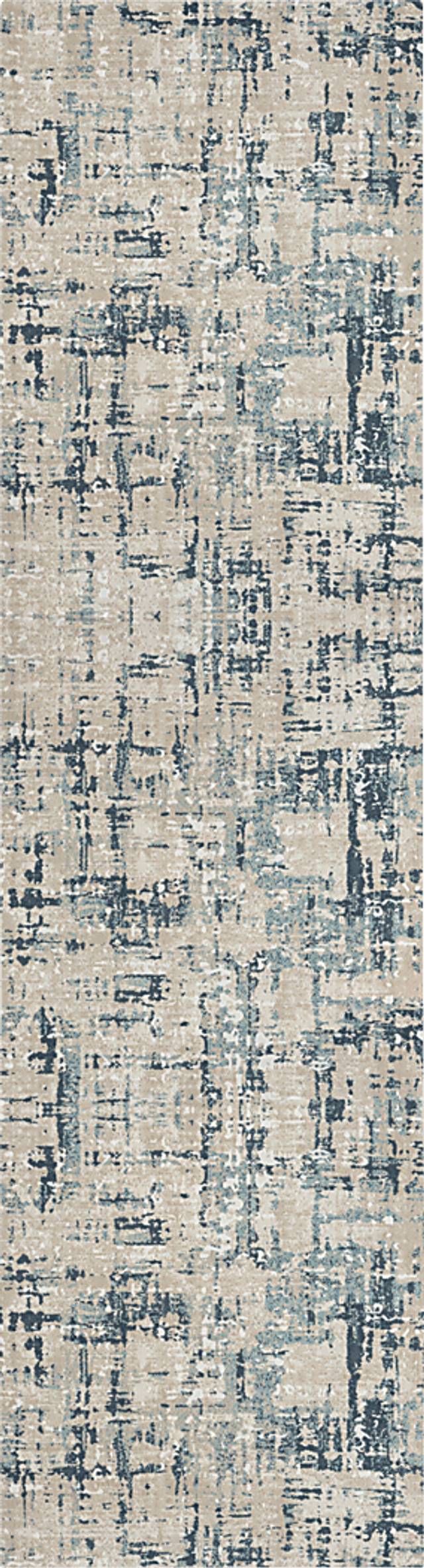Nour Blue/Gray 2'6 x 8' Runner Rug - Thumbnail - Image 1
