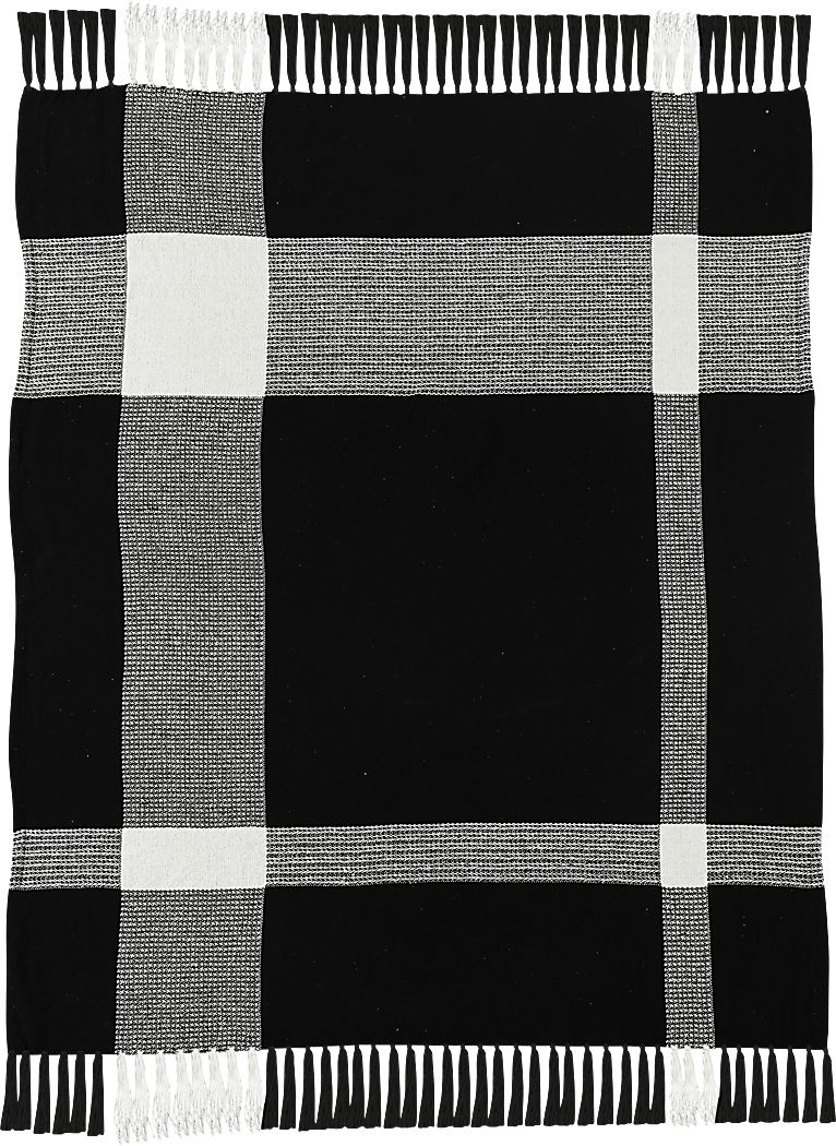 Novajoy Black Throw Blanket