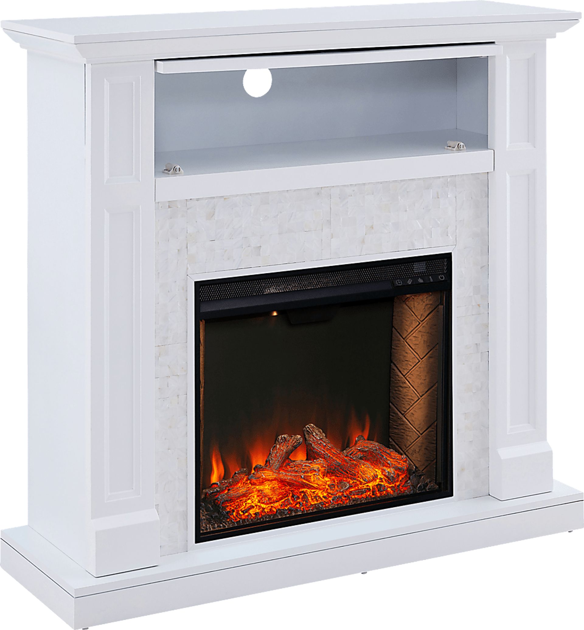 Novatak III White 45 in. Console With Smart Electric Fireplace - Image 2