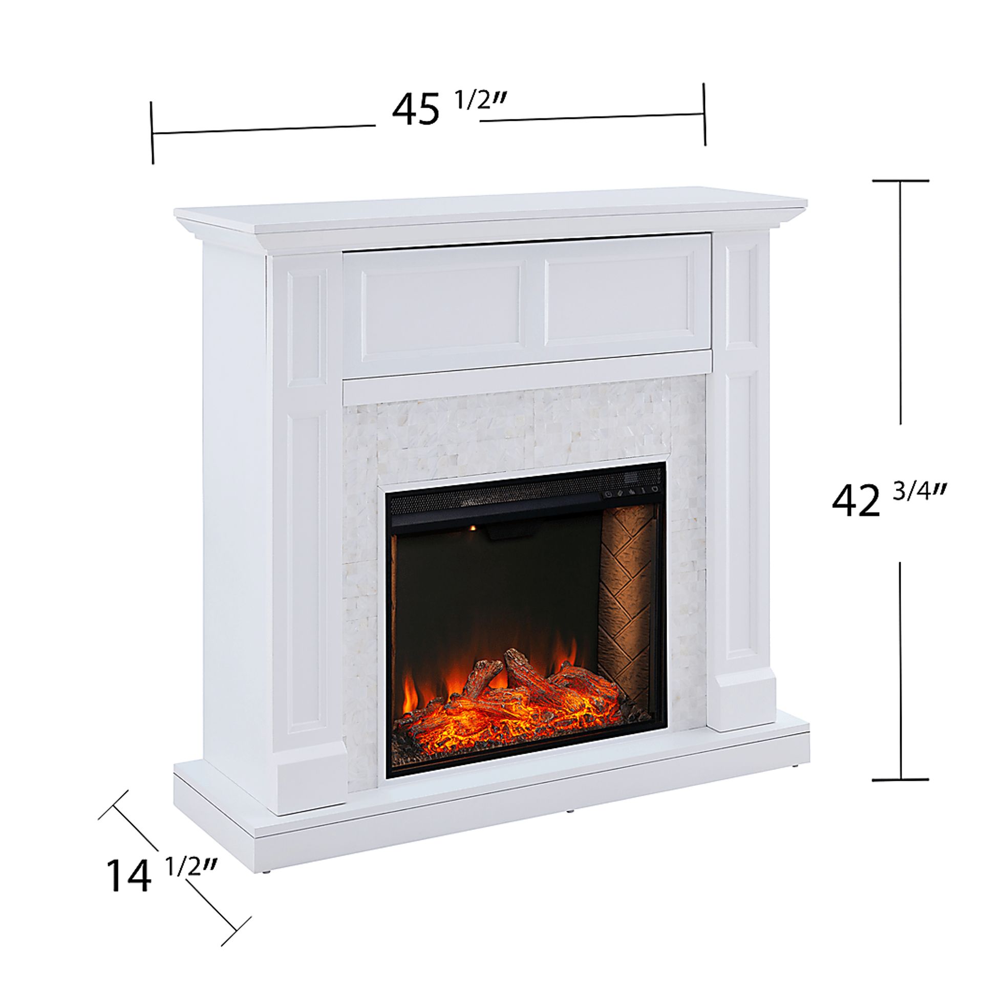 Novatak III White 45 in. Console With Smart Electric Fireplace - Image 8