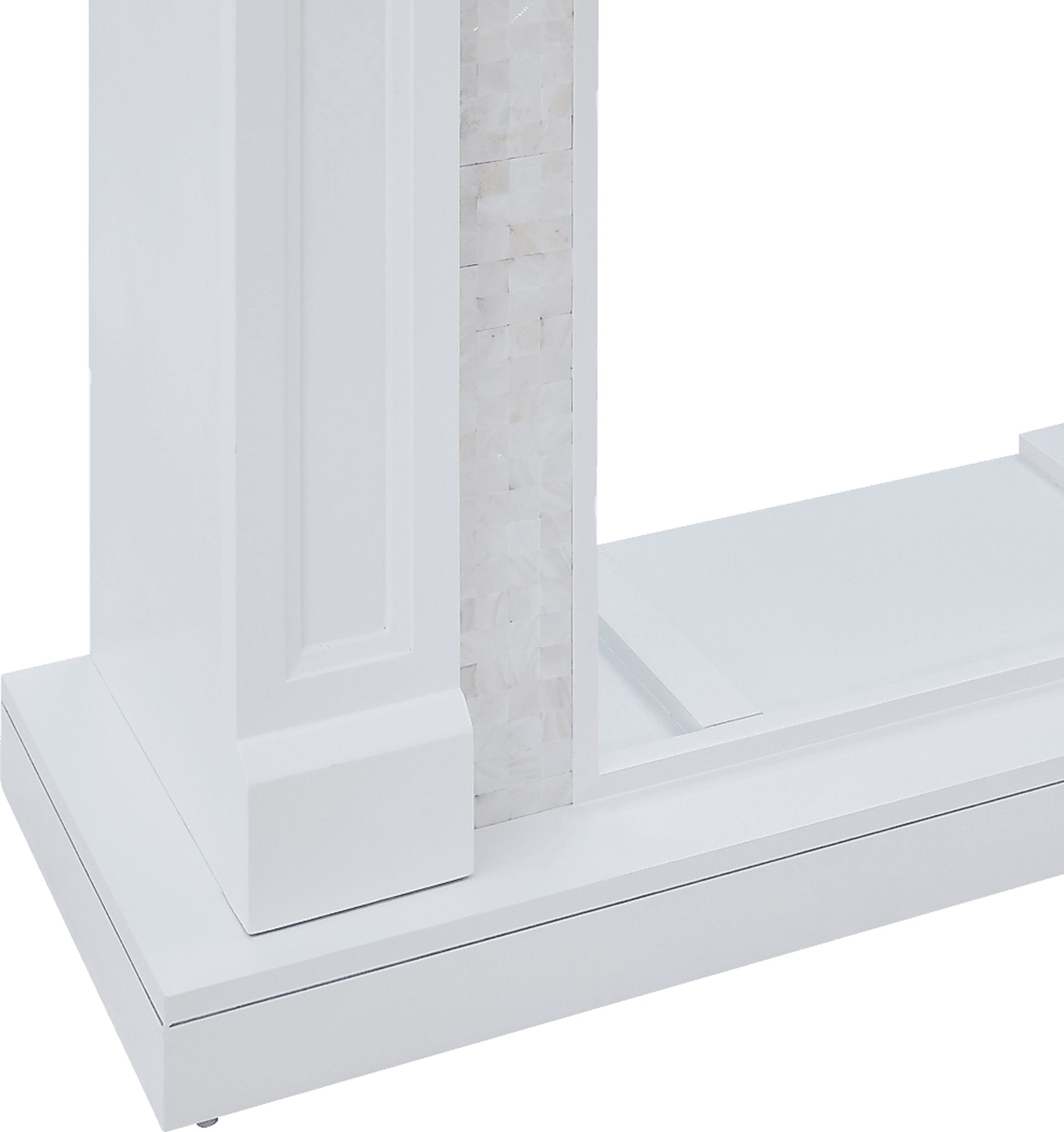 Novatak White 45.5 in. Console with Electric Fireplace - Image 5