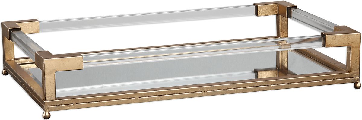 Novatan Gold Yellow Tray | Rooms to Go
