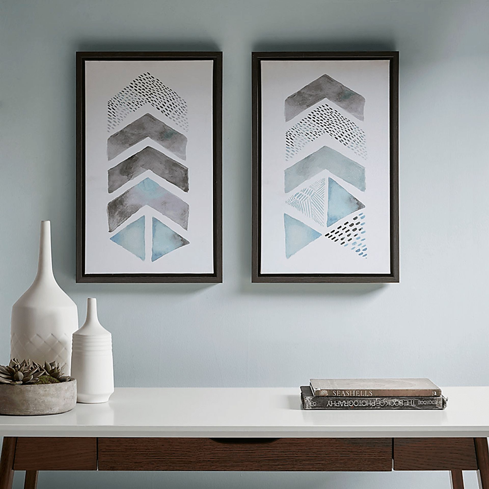 Novelda Blue Framed Wall Art, Set of 2 - Image 9