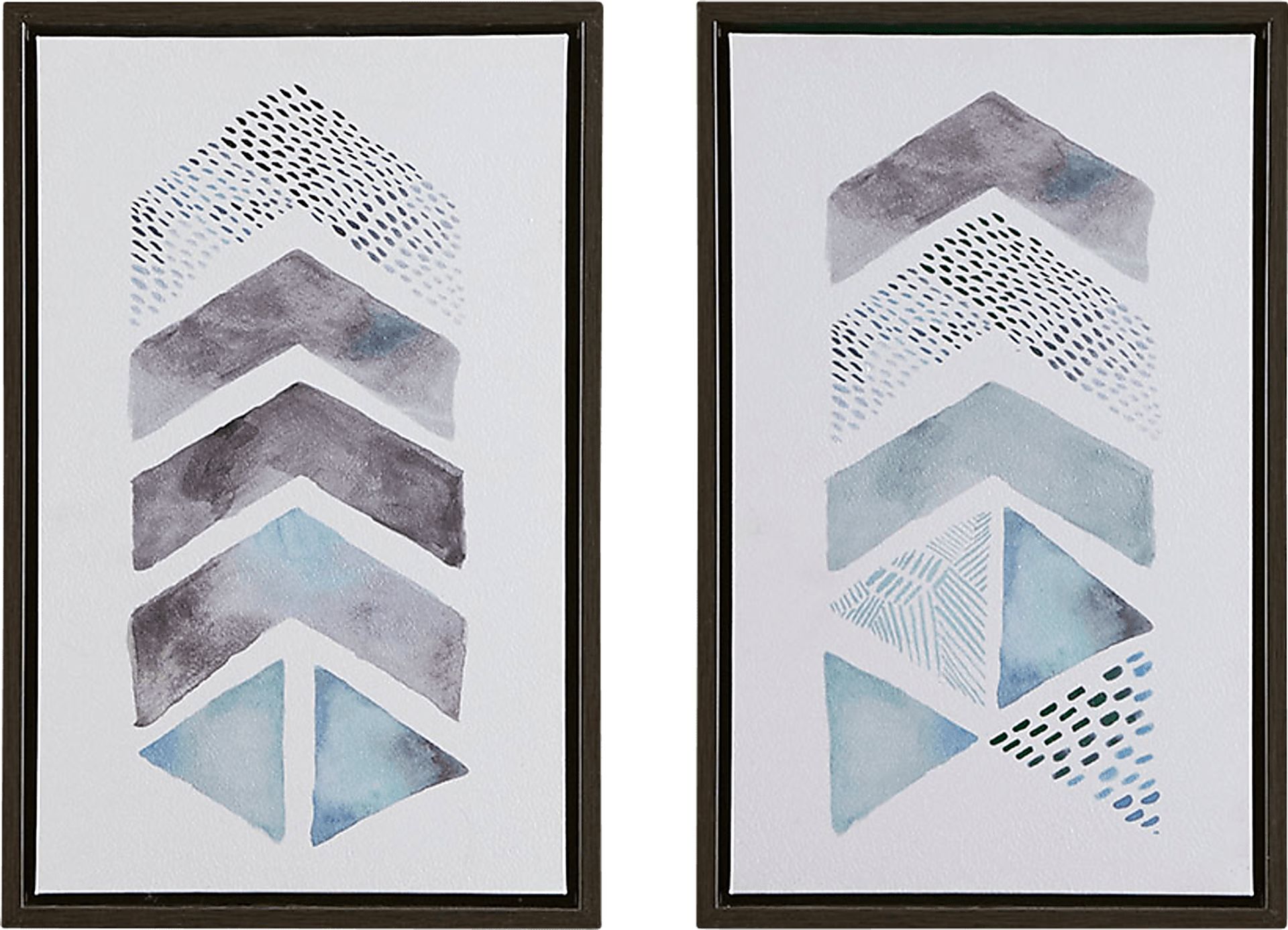 Novelda Blue Framed Wall Art, Set of 2 - Image 1