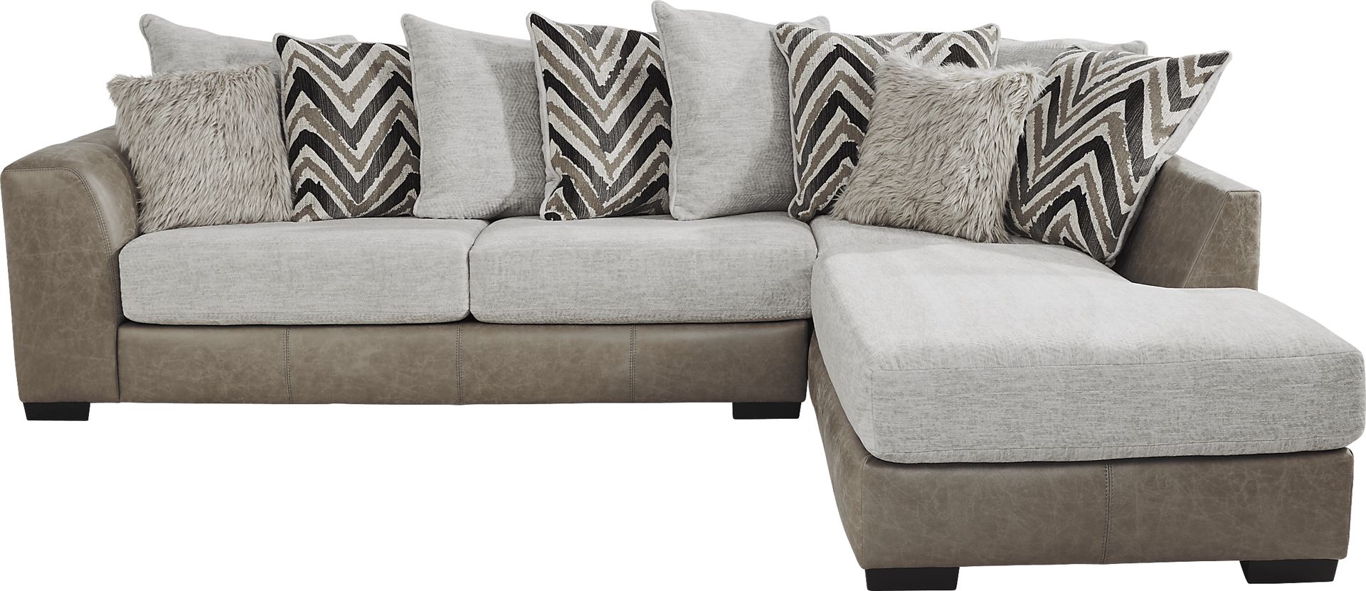 Novelia Beige 3 Pc Sectional Living Room - Image 3