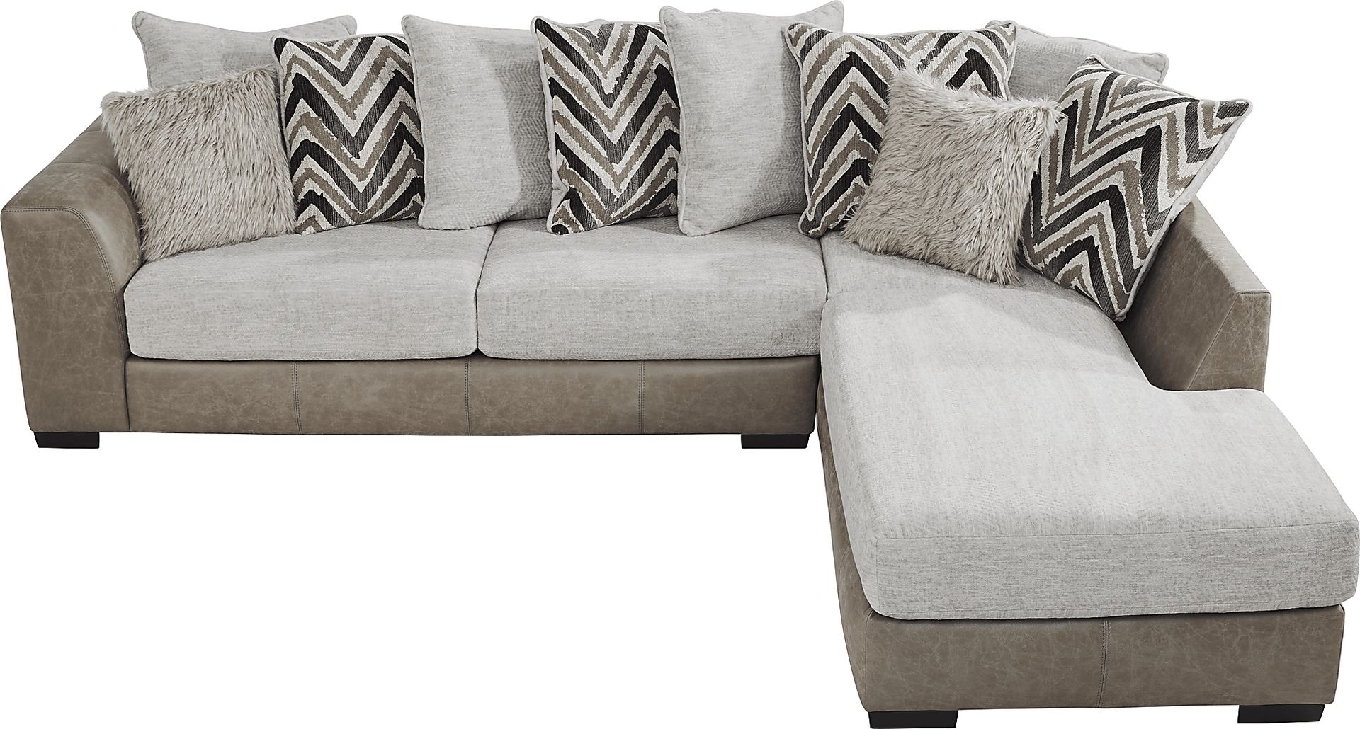 Novelia Beige 3 Pc Sectional Living Room - Image 2
