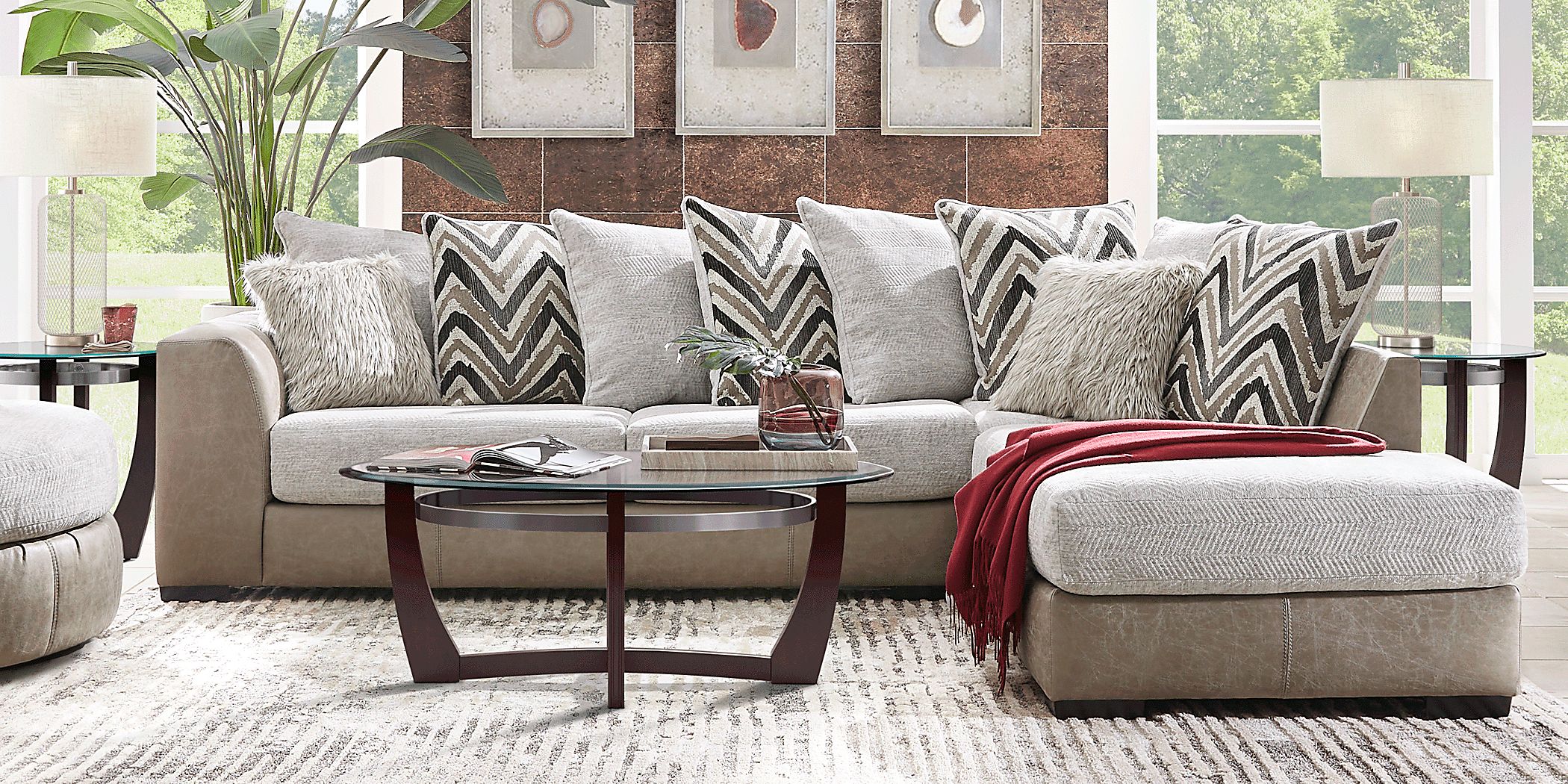 Novelia Beige 5 Pc Sectional Living Room Rooms To Go