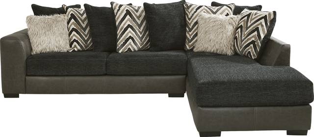 Novelia Black 2 Pc Sectional - Thumbnail - Image 3