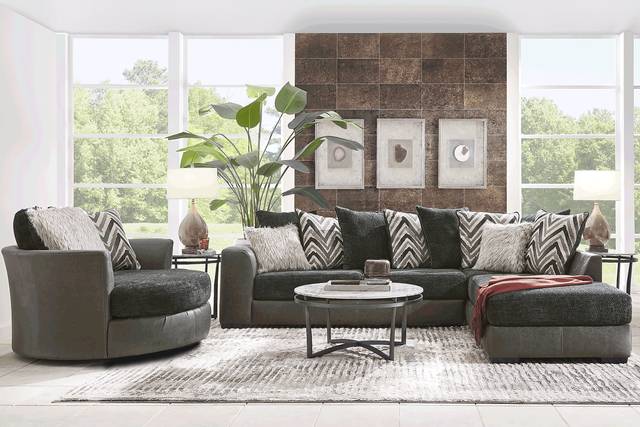 Novelia Black 2 Pc Sectional - Thumbnail - Image 2