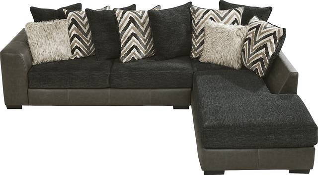 Novelia Black 2 Pc Sectional - Thumbnail - Image 1