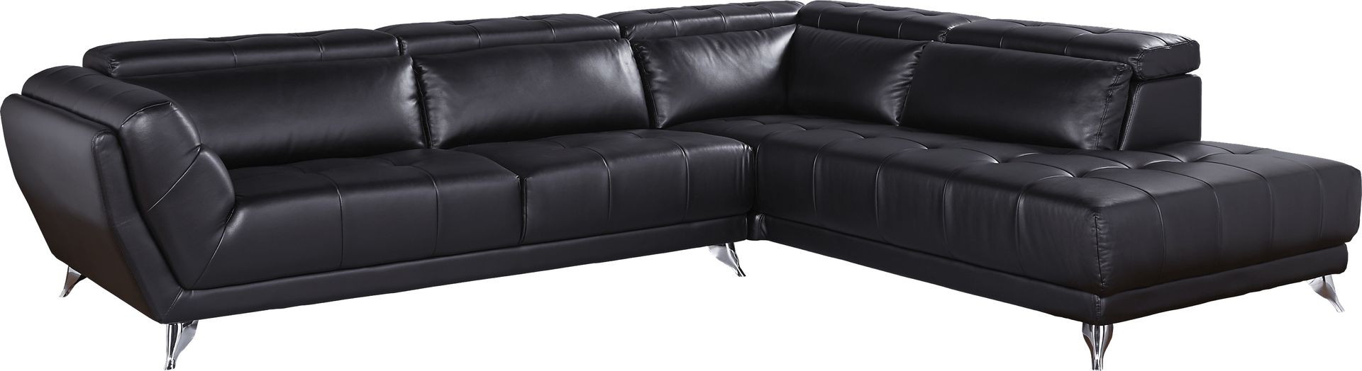Novello Black 2 Pc Sectional - Image 1