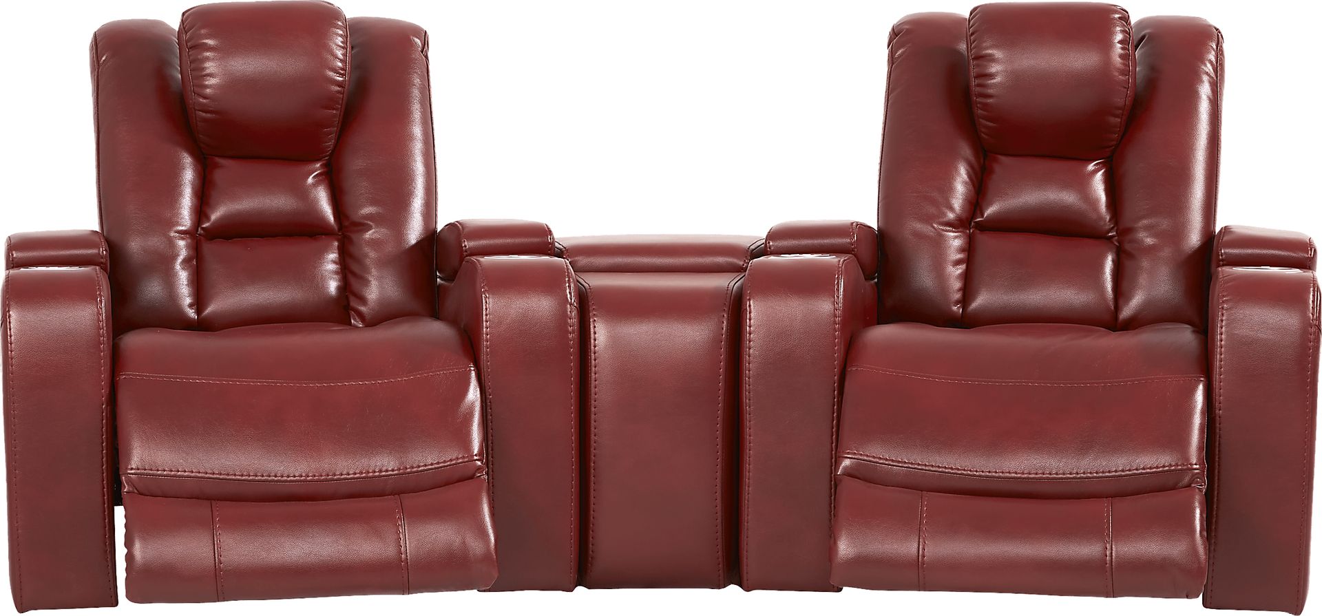 Novi Red 3 Pc Dual Power Reclining Home Theater Sectional - Image 5