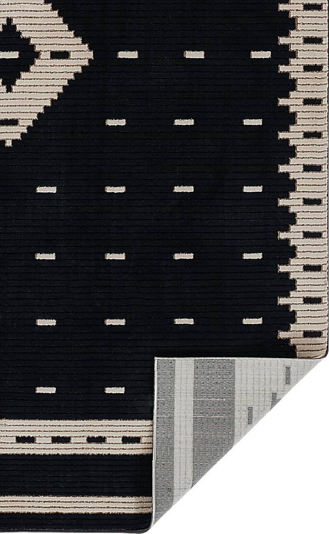 Novo Black 3'11 x 5'7 Rug - Thumbnail - Image 5
