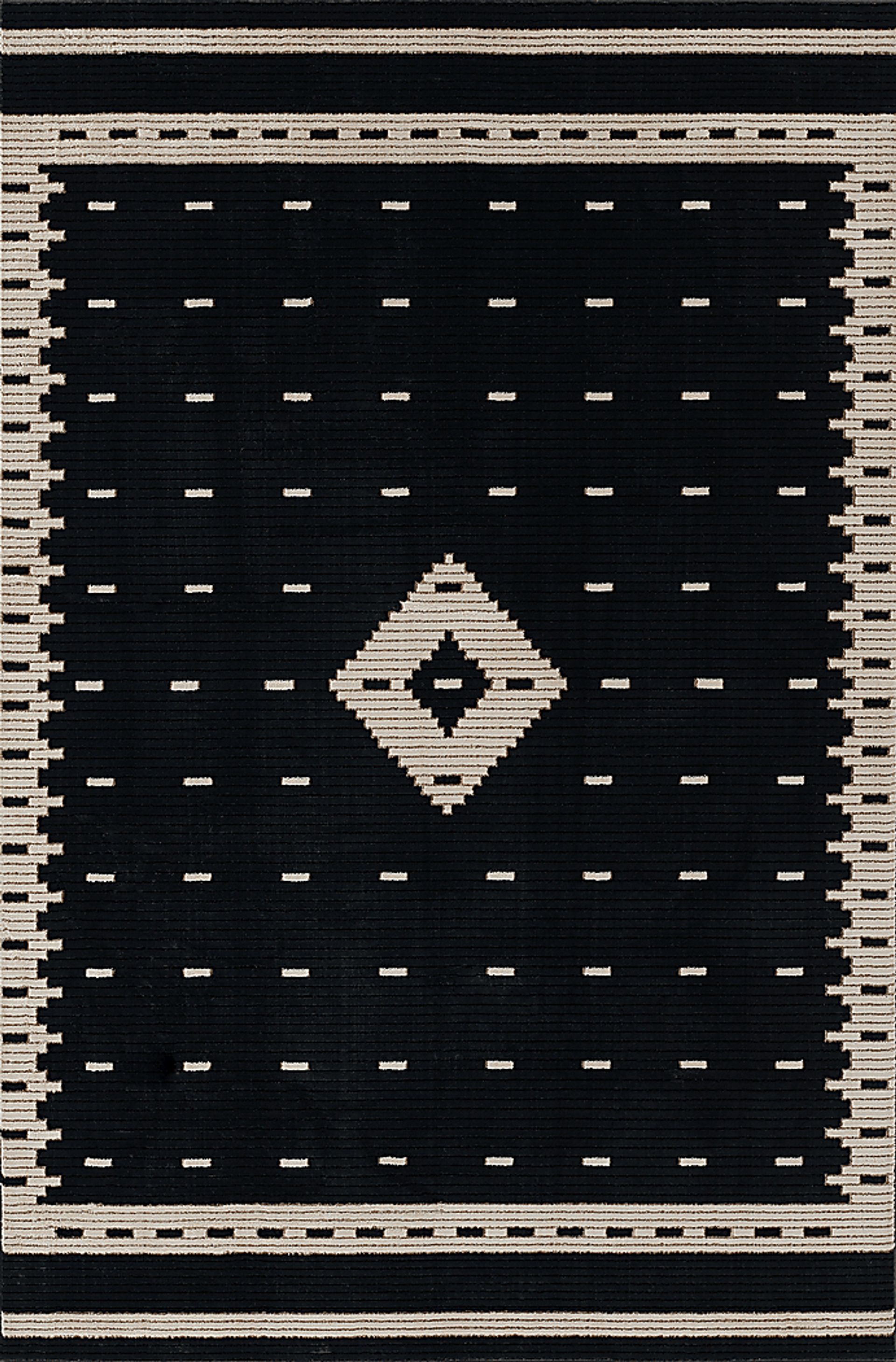 Novo Black 3'11 x 5'7 Rug - Image 1