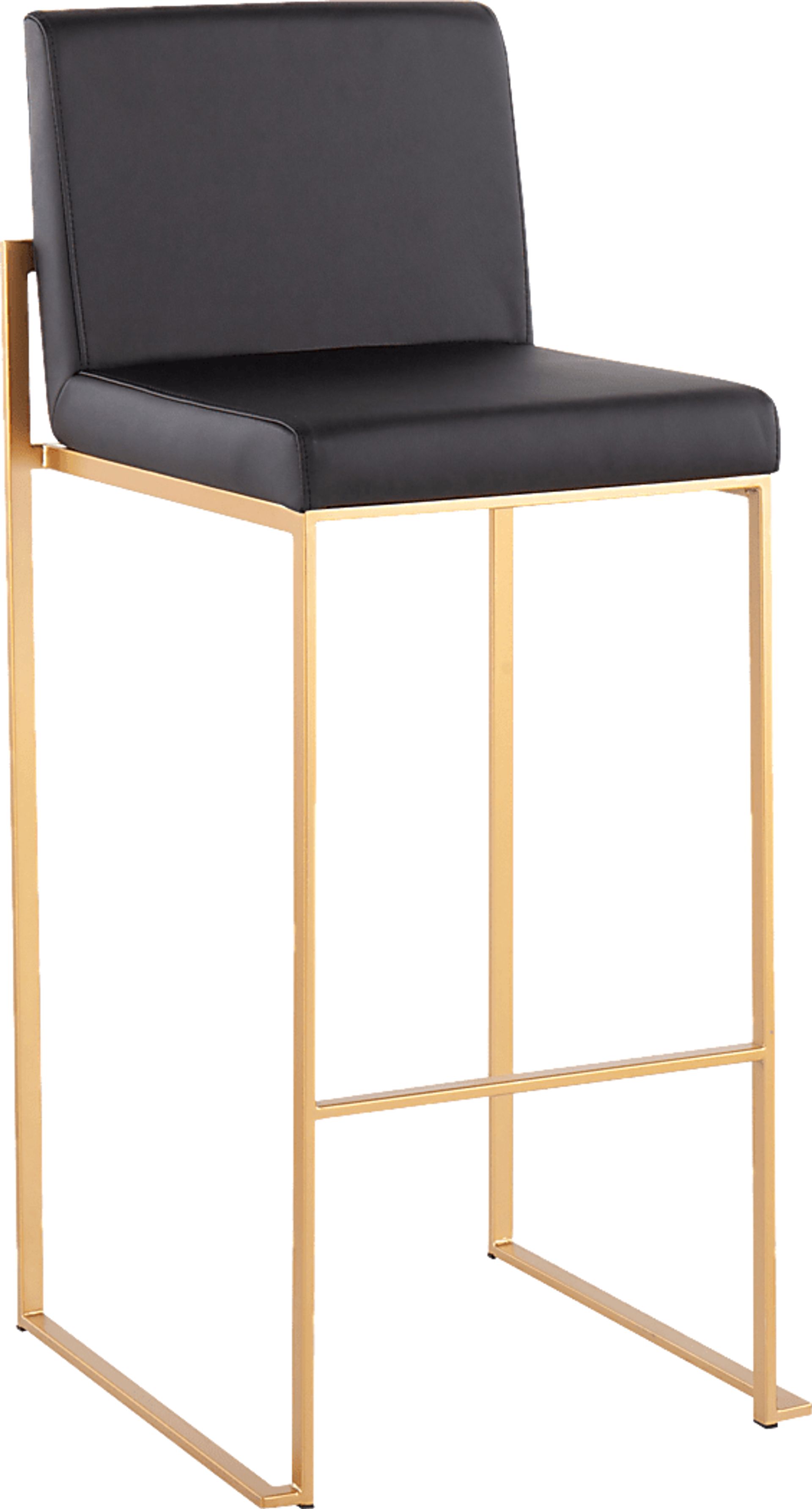 Nowotny Black Gold Barstool Set of 2 - Image 2