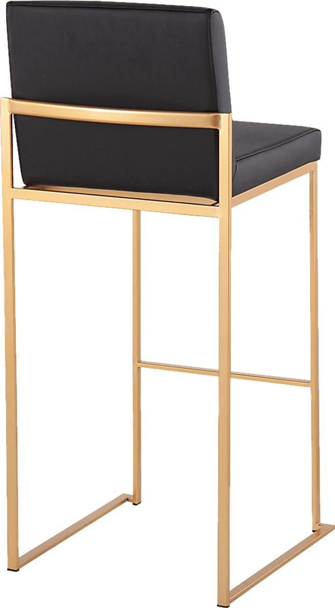 Nowotny Black Gold Barstool Set of 2 Rooms To Go