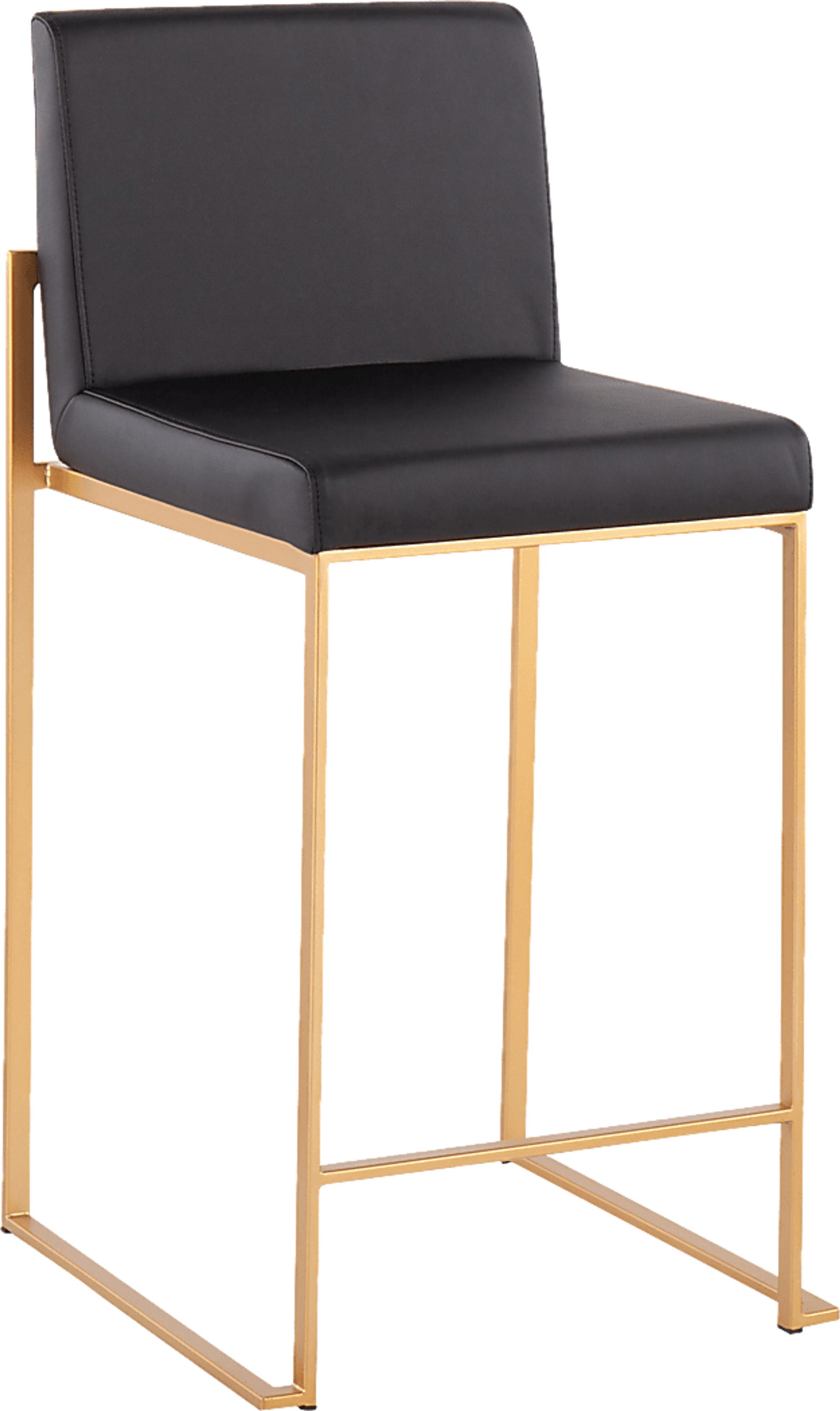 Nowotny Black Gold Counter Height Stool Set of 2 - Image 2