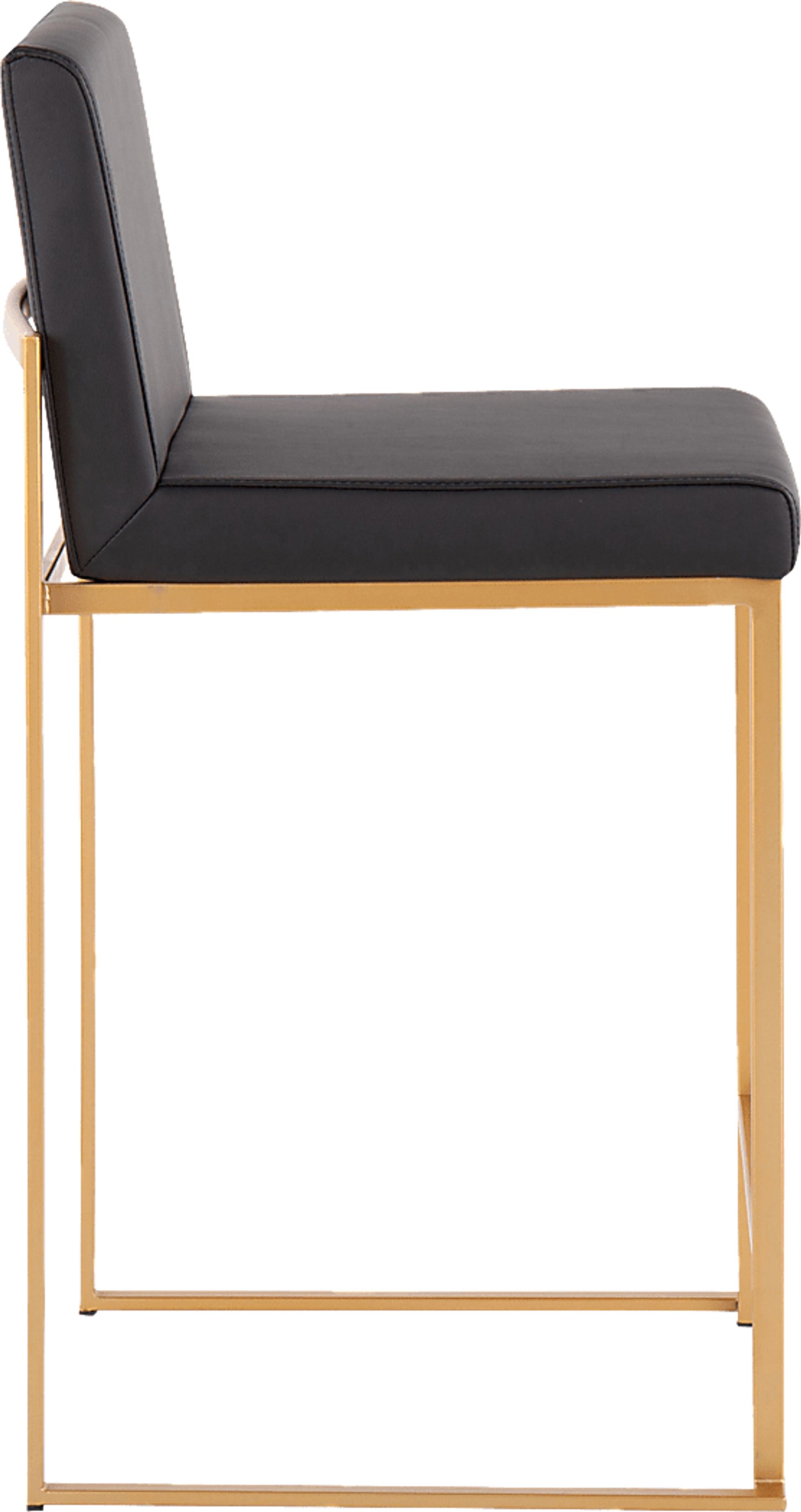Nowotny Black Gold Counter Height Stool Set of 2 - Image 3