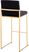 Nowotny Black Gold Velvet Barstool Set of 2