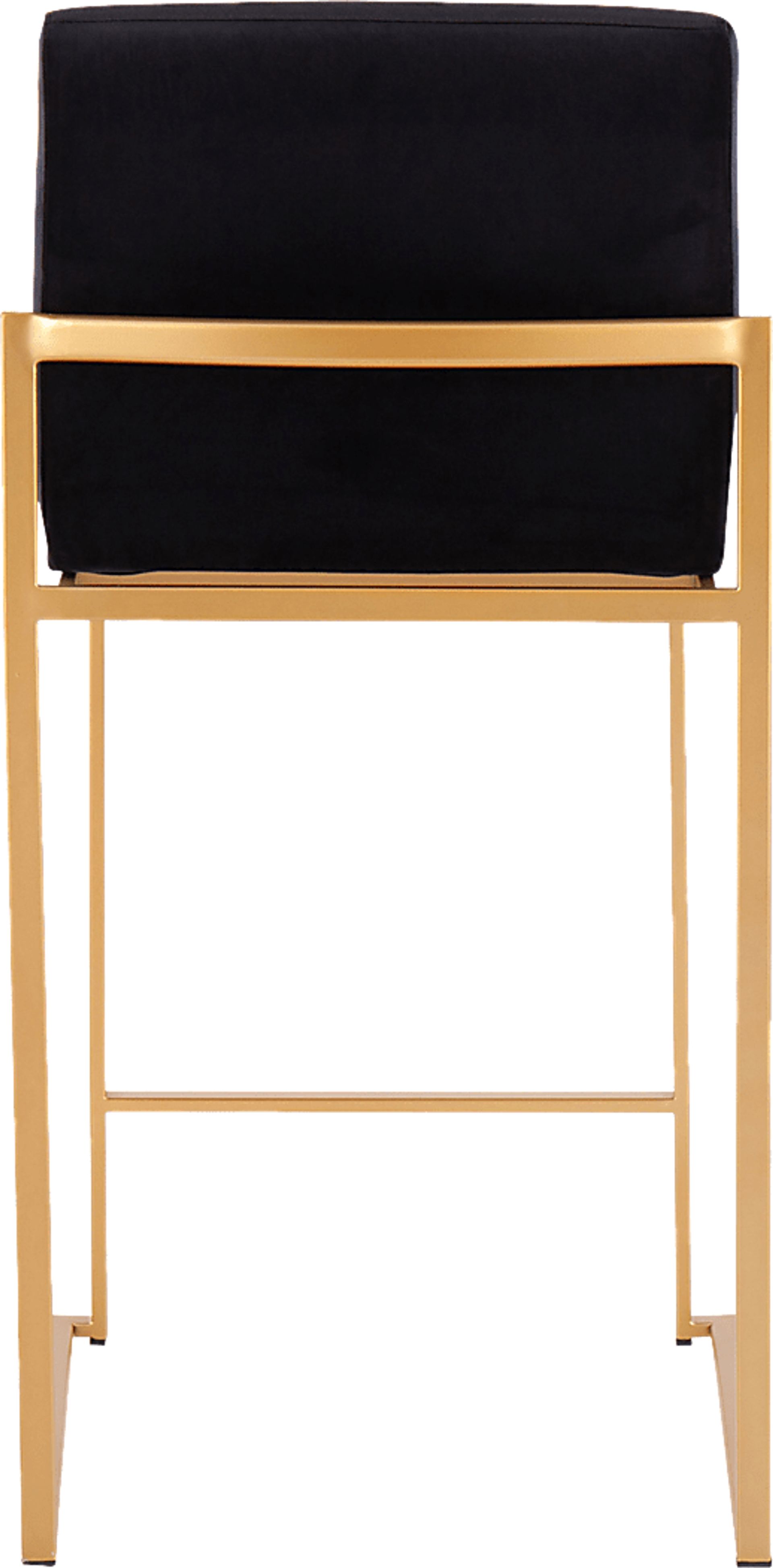 Nowotny Black Gold Velvet Counter Height Stool Set of 2 - Image 5